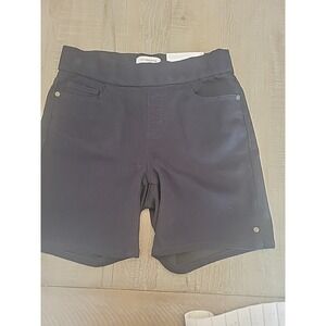 Liz Claiborne Black Classic Shorts Womens Sz 2 Chino Front Pockets 28 W